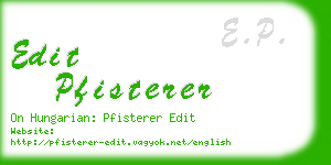 edit pfisterer business card